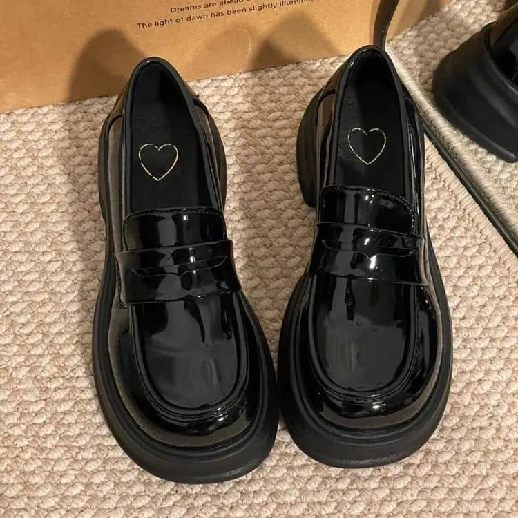 Mary Jane British Style Small Leather Shoes Women's Spring Autumn 2026 New Thick Bottom Loafers Slip-On Suitable for Skirts S...