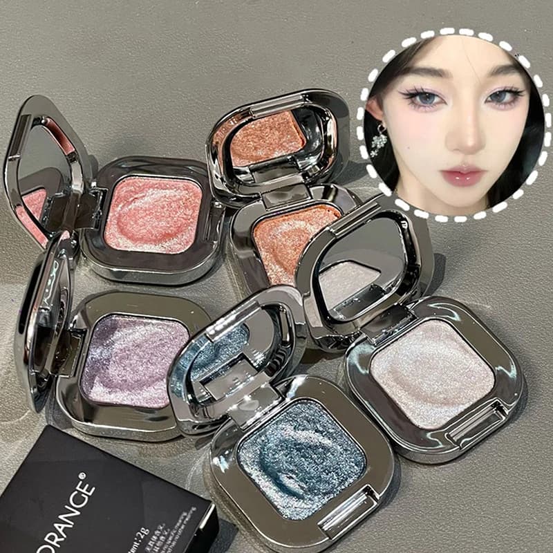 【HERORANGE Monochrome Eyeshadow Palette Matte Eye Shadow Smoky Pearl Glitter Earth Low Saturation Matte Eye Shadow Makeup】