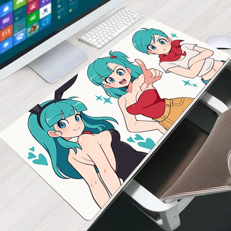 Mouse mat 90x40 cm Anime DBZ Dragon Ball Bulma Gamer Computer HD Mousepad Gaming accessories Tablet Varmilo Keyboard mausepad