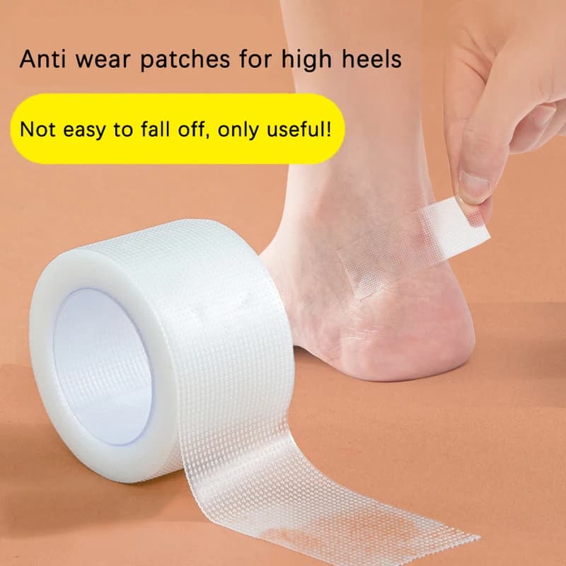 1 rotolo 5m x 2.5cm autoadesivo invisibile nastro antiusura fasciatura cerotto medico piede tallone adesivo nastro Patch impermeabile Bandaid