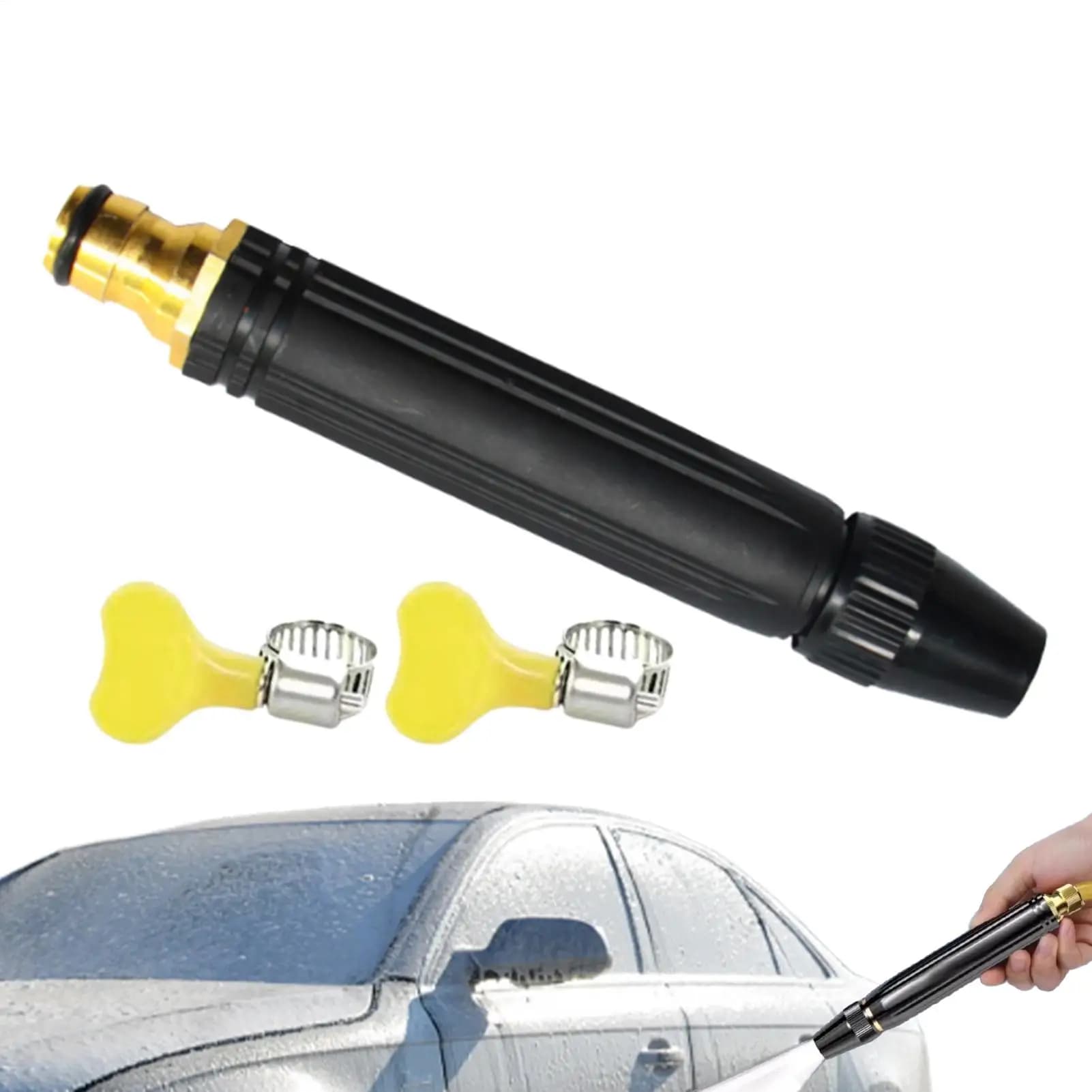 Ugello per Tubo ad Alta Pressione Potente e Regolabile, Spruzzatore Anti-perdita, Ugello ad Acqua ad Alta Pressione per Lavaggio Auto, Casa e Giardino