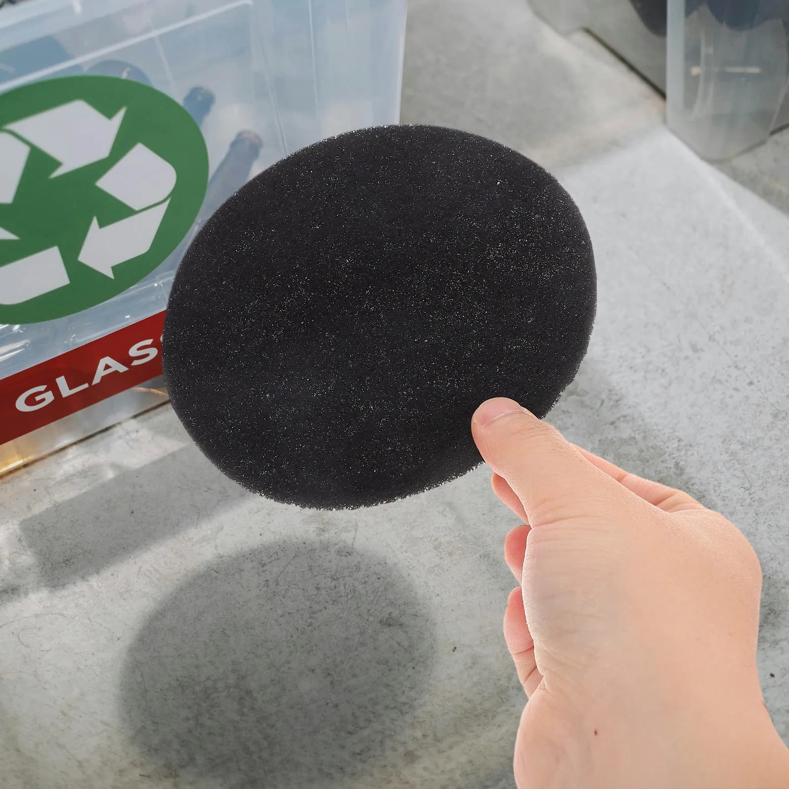 12Pcs Carbon Fiber Filter Pads Kitchen Compost Bin Trash Can Filter Replacement Pads Garbage Bin Deodorizer for Kitchen Compost