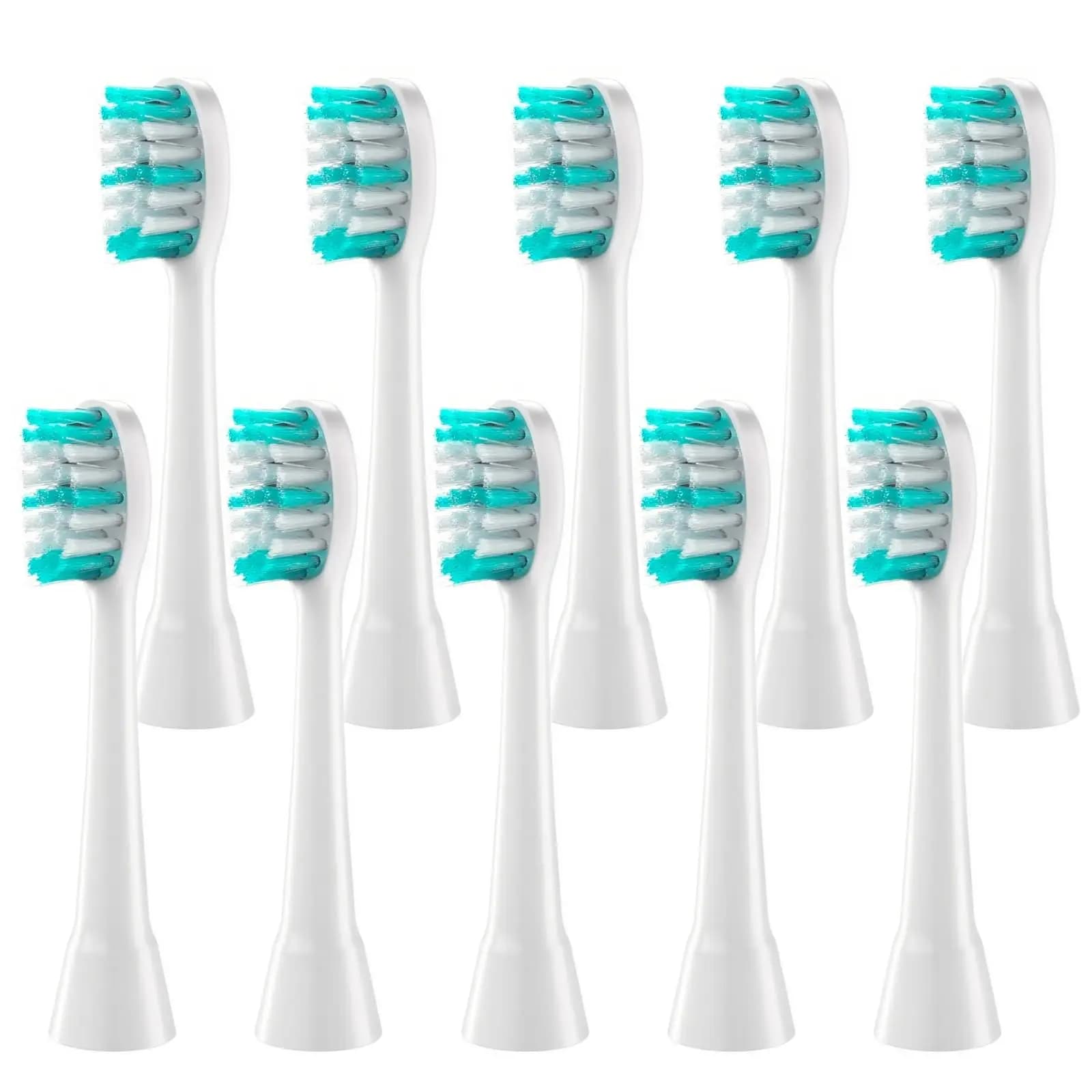 10 heads for electric toothbrush compatible with AquaSonic Black Series and Black Series Pro, refills with soft and delicate bristles