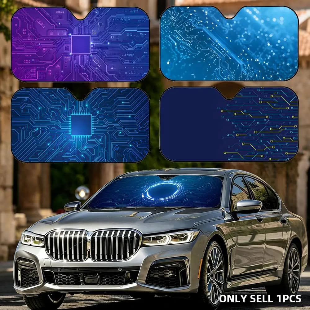 Parasole Pieghevole Universale per Auto con Protezione UV e Isolamento Termico