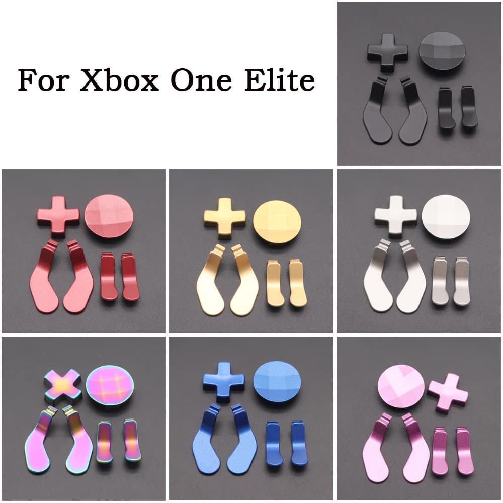 Accessori per controller in metallo da 6 pezzi con 4 paddle 2 Kit di parti di ricambio per accessori da gioco D-pad per Xbox One Elite 2