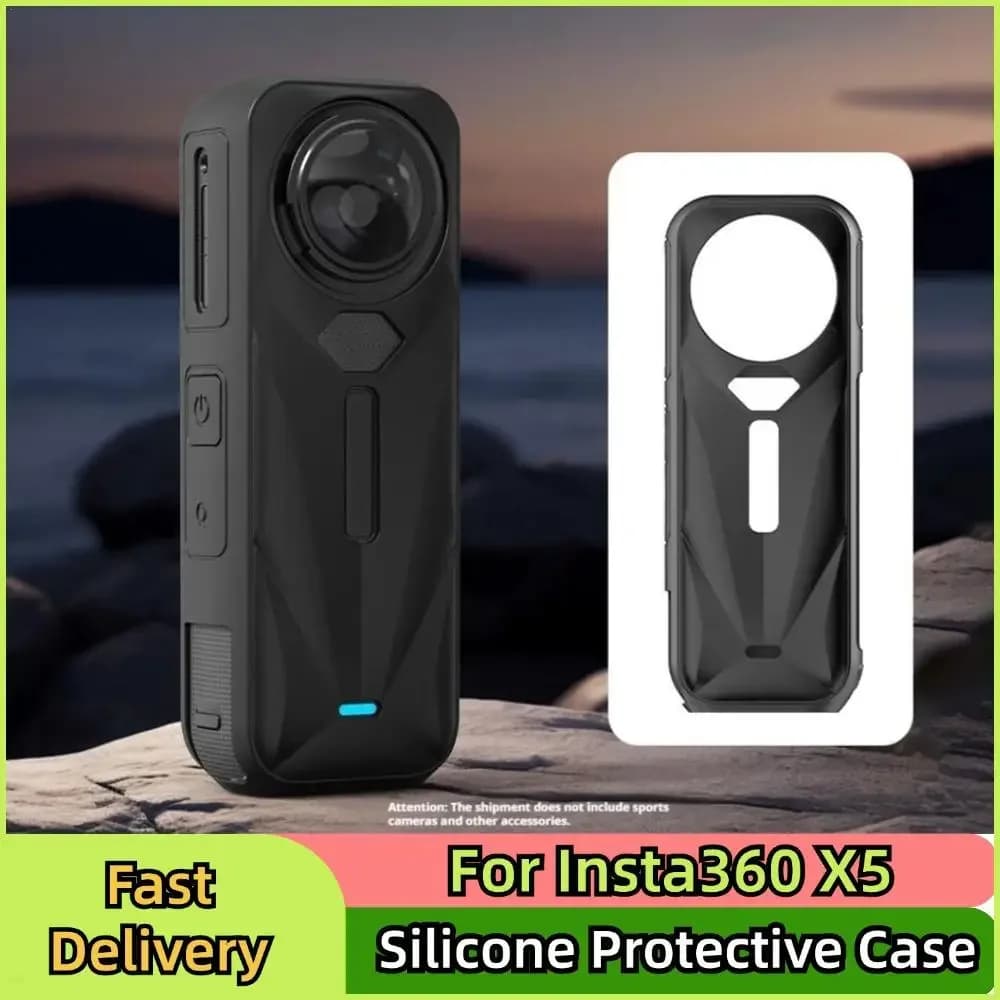 For Insta360 X5 Protective case for action camera panoramic Silicone shockproof protective case with lens cover for Insta 360