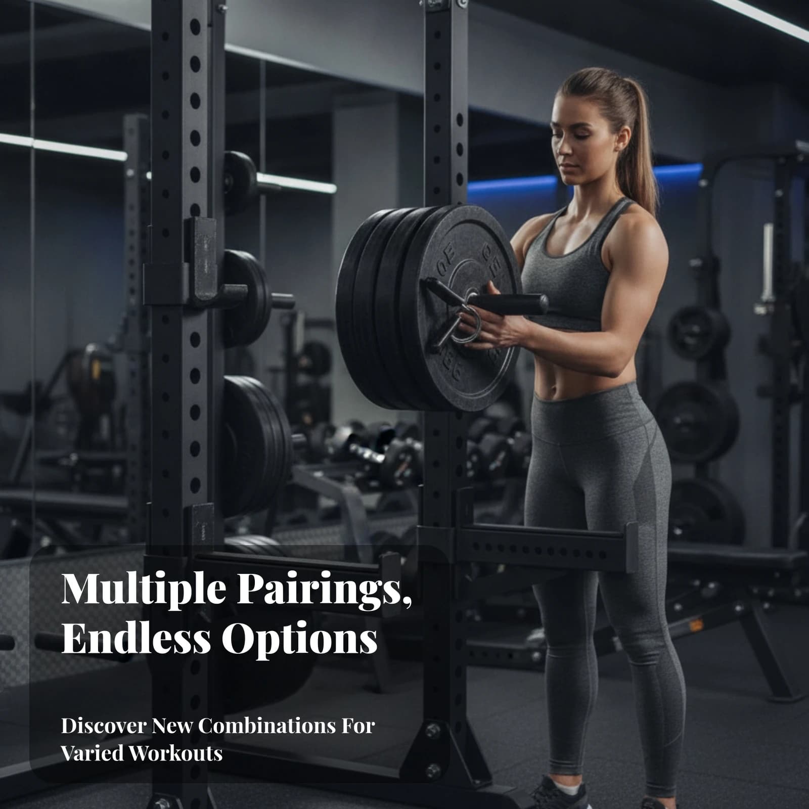 Fitness Gear Spring Clip Weight Plate Holder Pin Tooltool-Less Installation Squat Rack Weight Pin Black