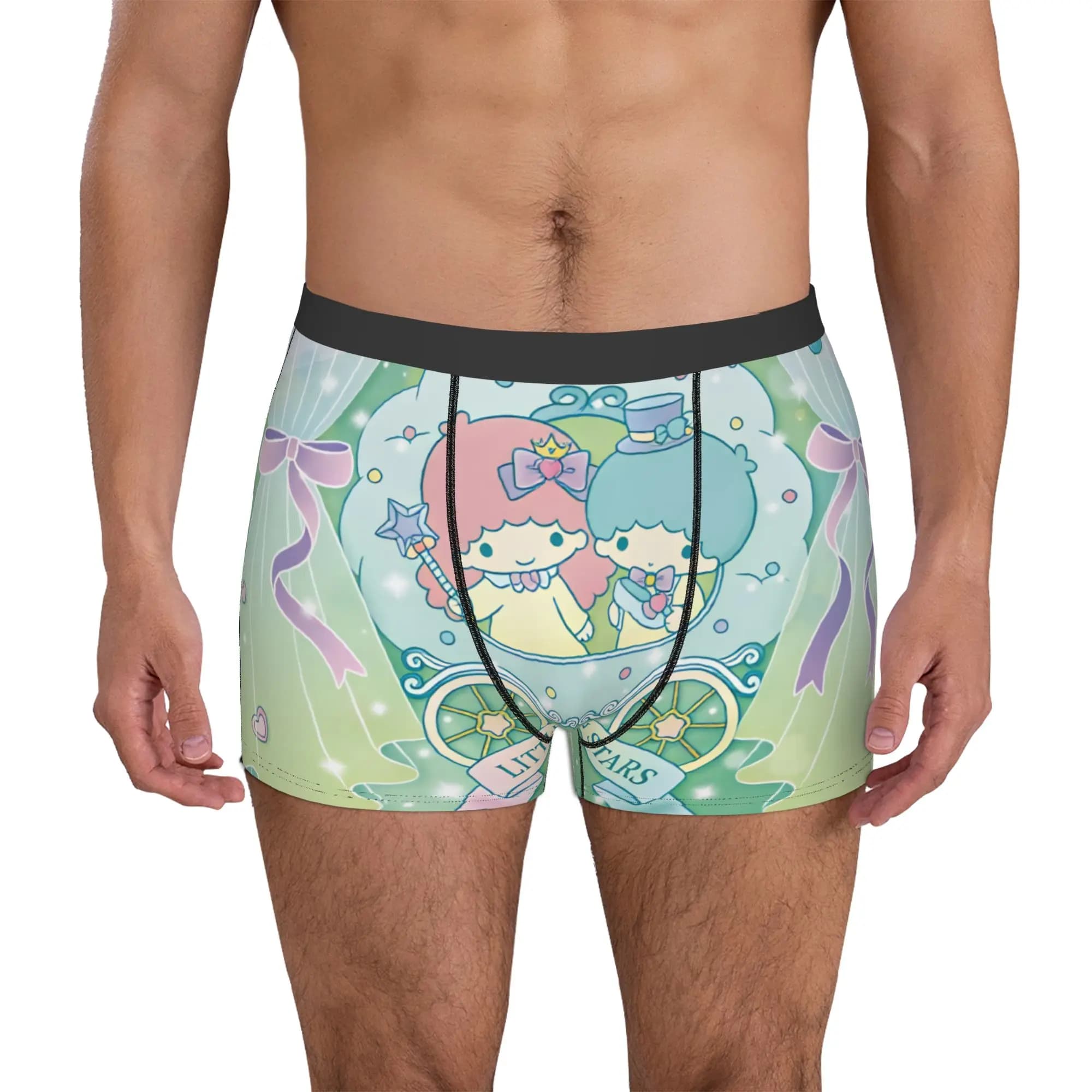 Little Twin Stars Kiki Lala Boxers Shorts Men Pumpkin Carriage Briefs Underwear Funny Underpants