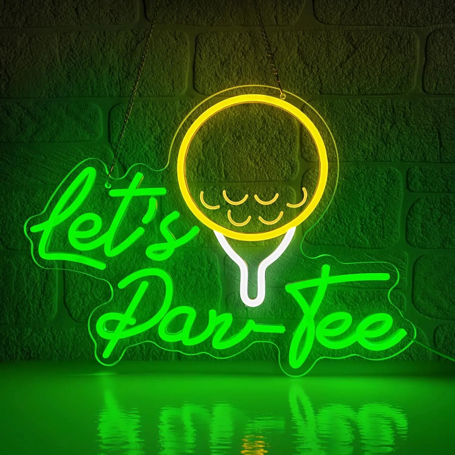 Insegna al Neon 'Let's Par Tee' USB Dimmerabile, Luce LED al Neon, Decorazione da Parete per Sala Giochi, Camera da Letto, Soggiorno, Bar, Feste, Regali