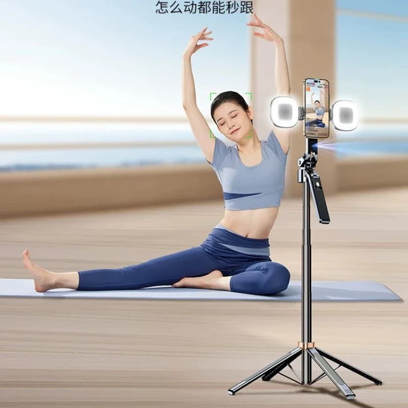 Selfie stick face tracking travel portable camera artifact