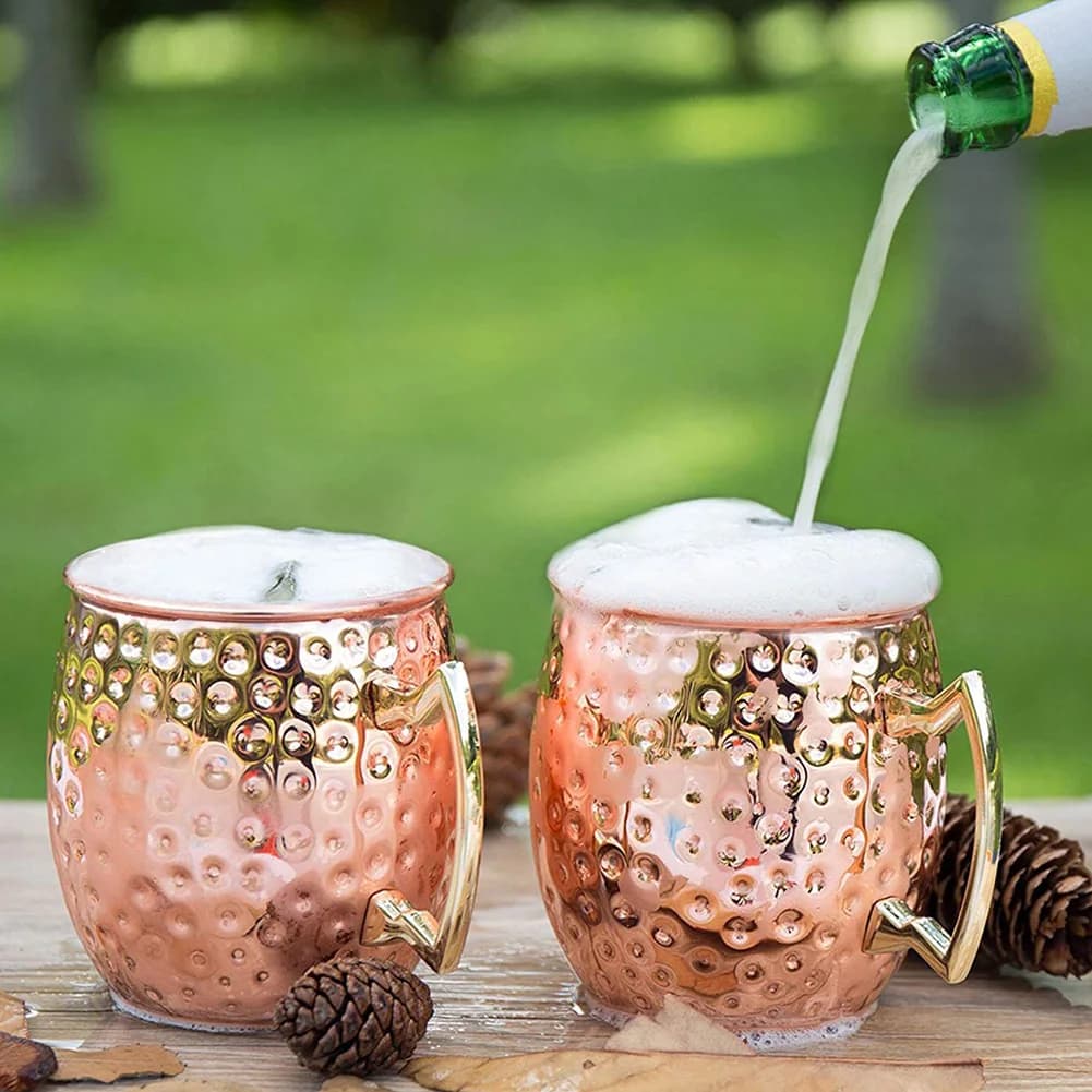 Set di tazze per bere Bicchieri da cucina per la casa Bicchieri da vino Calice in acciaio inossidabile in rame Succo Bevanda Champagne Articoli da bar per feste