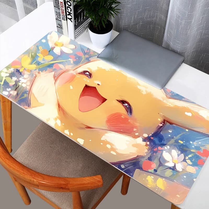 Tappetino per mouse Gamer Pokemon Pikachu PC Computer Grande 900x400 XXL Tappetino da scrivania Tastiera Accessori per giochi anime Tappetino per mouse