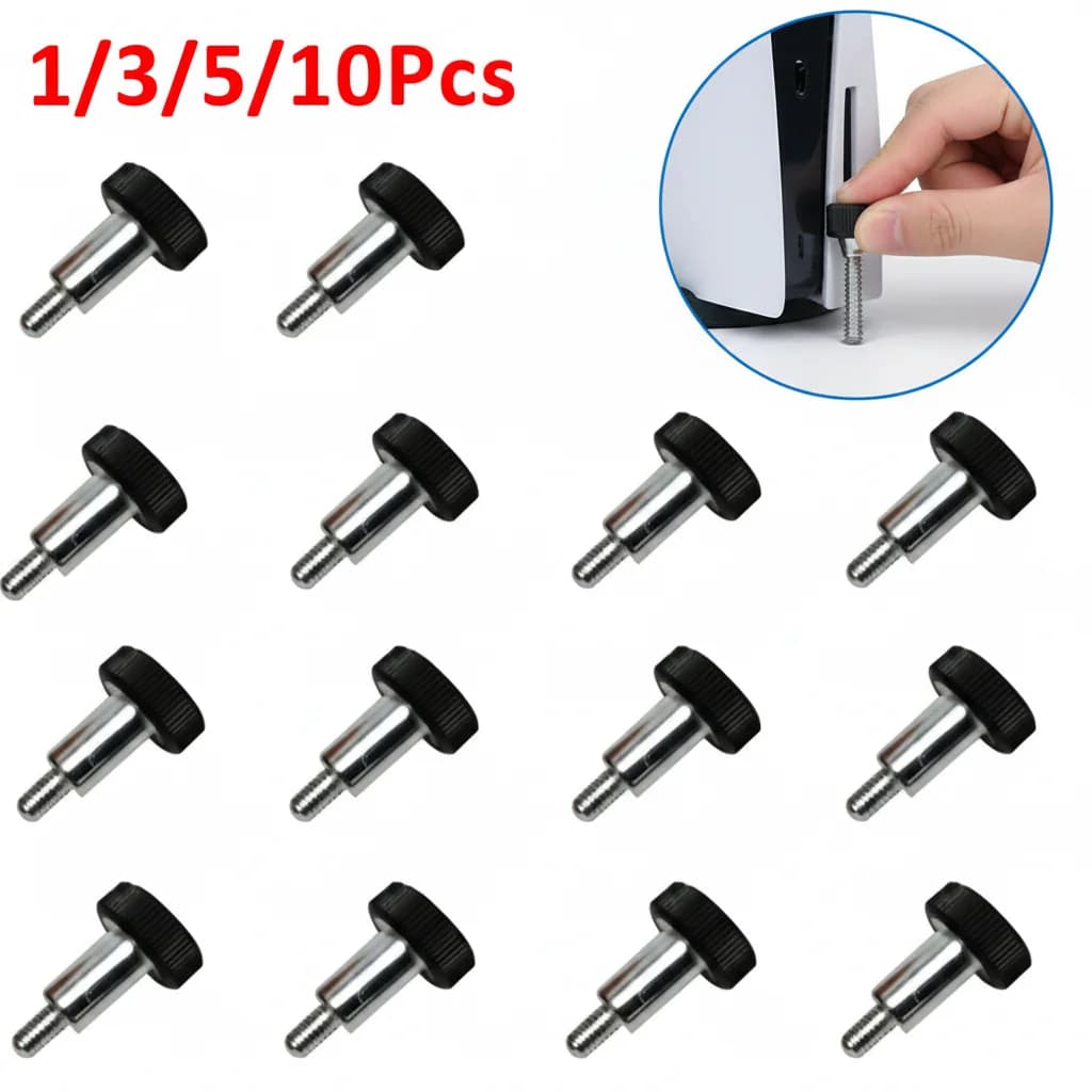 1/3/5/10Pcs For PS5 Slim Game Console Vertical Stand Dock Base Screw Replacement Base Holder Screw Fixed Accessories