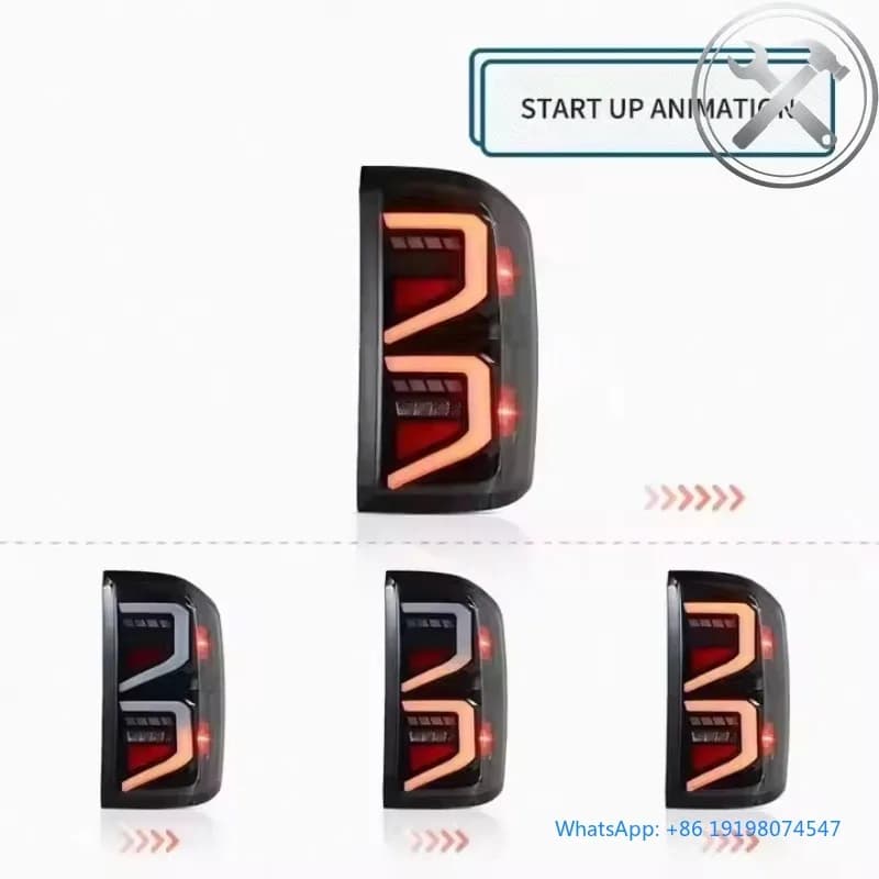 Nuovo Stile del Produttore 2007-2013, Gruppo Fanali Posteriori Full LED con Indicatori di Direzione Sequenziali per Pickup Pesanti, 6000K, Impermeabili, Auto