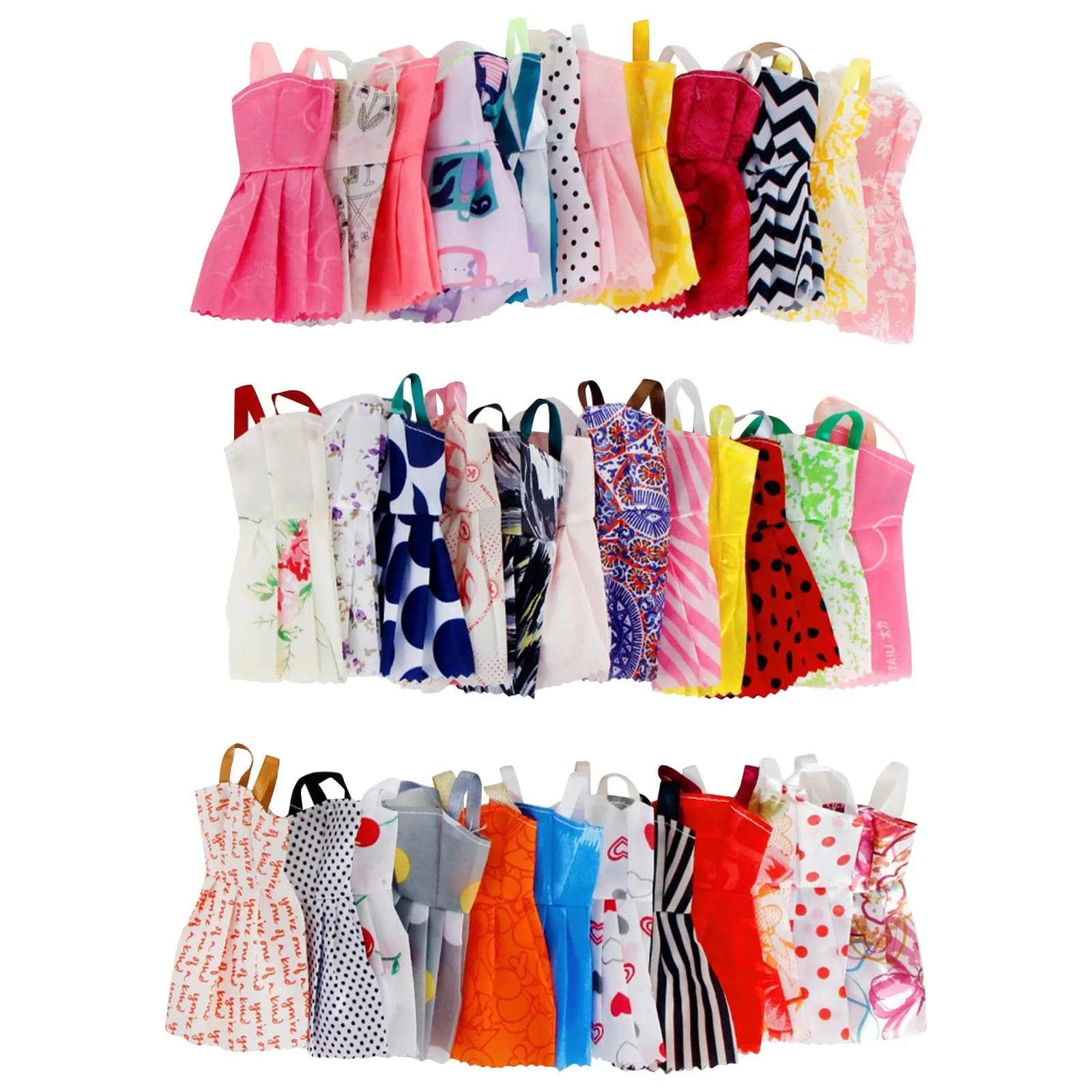 Abito da bambola fatto a mano carino casuale Abito da festa rosa a V profondo Abiti con fiocco lucido Abiti per accessori per bambole Barbie Giocattolo per bambini