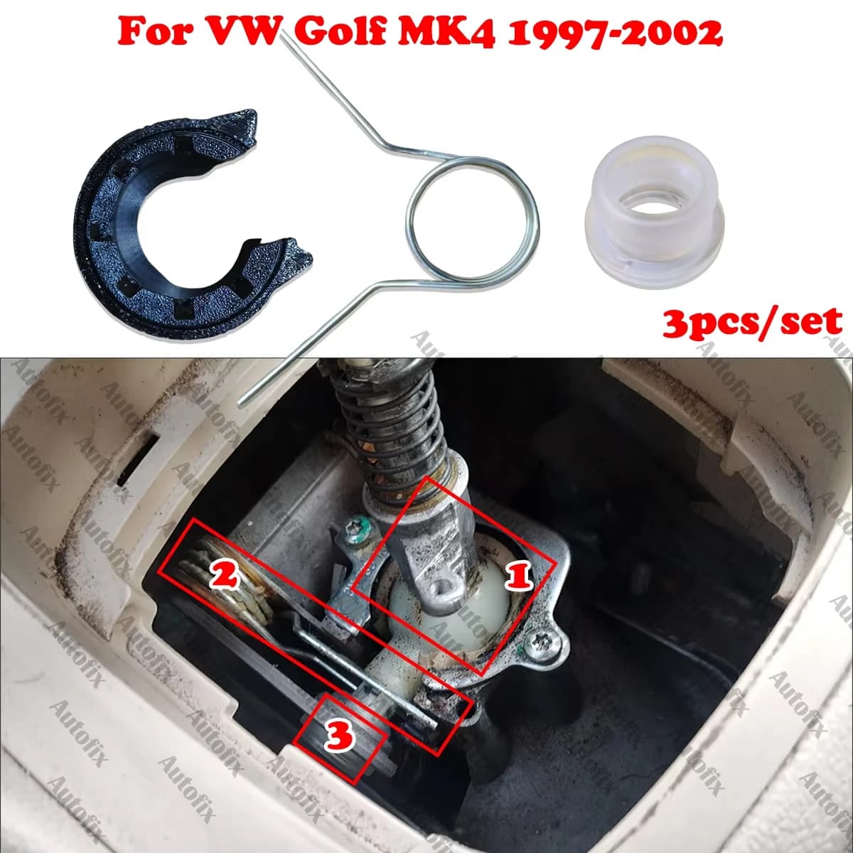 3 pz Per VW Golf MK4 1997-2002 Gear Linkage Selettore Borsette Asta Del Cambio Leva Boccola Molla Shifter Sfera Supera Trasmissione Manuale