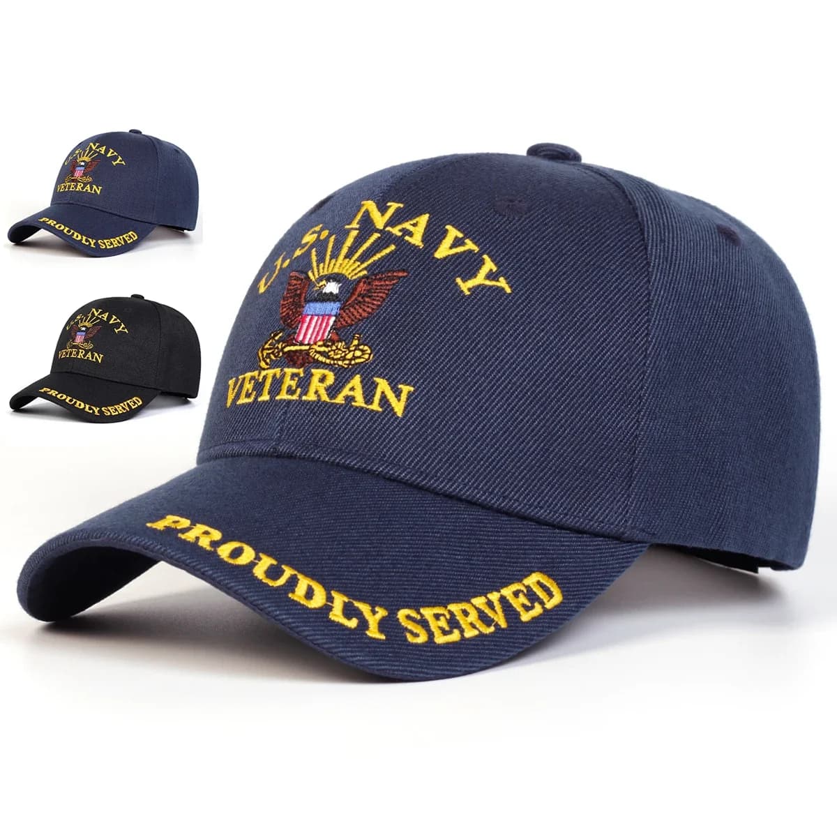 Unisex baseball caps with embroidered letters of the US Navy, adjustable casual hats for spring and autumn, sun protective hat, sports hat