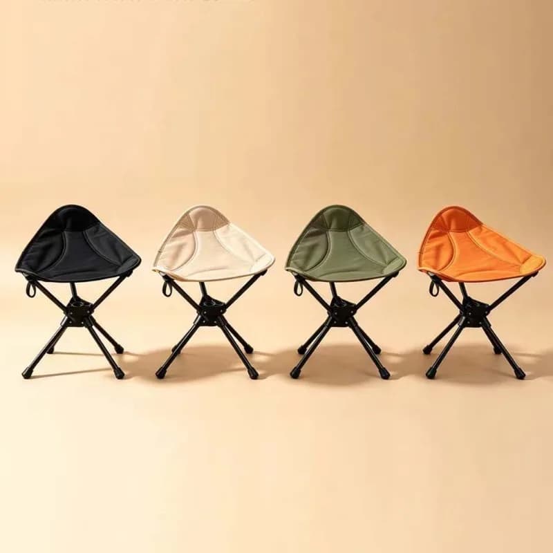 360° Swivel Portable Camping Tripod Stool Oxford Foldable Outdoor Chair Lightweight Fishing Hiking Picnic Seat with Carry Bag