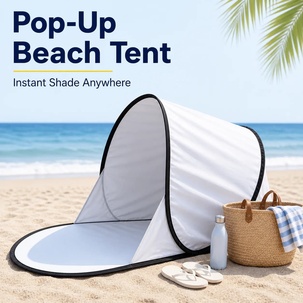 Tenda da spiaggia portatile automatica a montaggio rapido, parasole, protezione UV, tenda da campeggio, tenda da pesca e da picnic, tenda pratica.