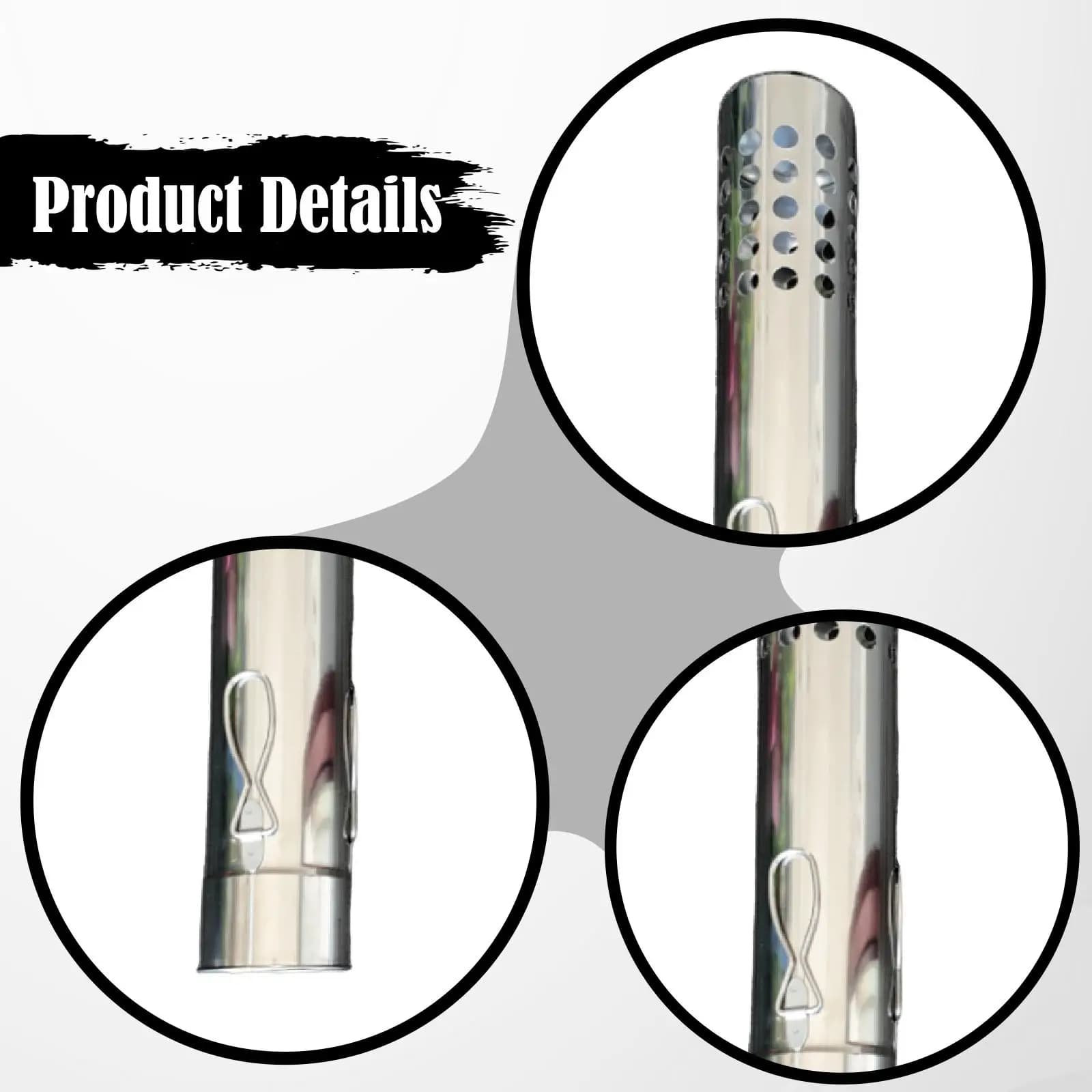 Wood stove pipe for outdoor curtain with traction rings for mudguards Rain cap for fireplace Straight pipe for camping winter fireplace burner
