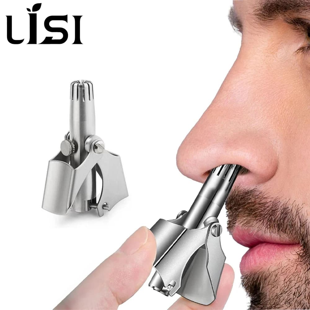 LISI Nose Hair Trimmer for Men Stainless Steel Manual Shaver Suitable for Nose Hair Razor Washable Portable Ear Hair Trimmer