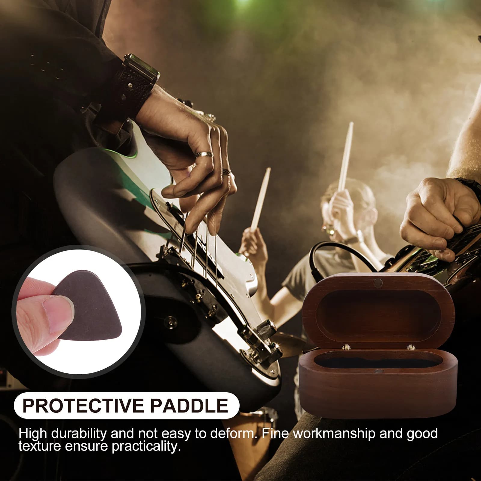 1 Pezzo Scatola Portatile per Plettri da Chitarra, Robusta e Resistente all'Usura, Organizer Multifunzione per Plettri di Chitarra Acustica ed Elettrica, Facile da Trasportare