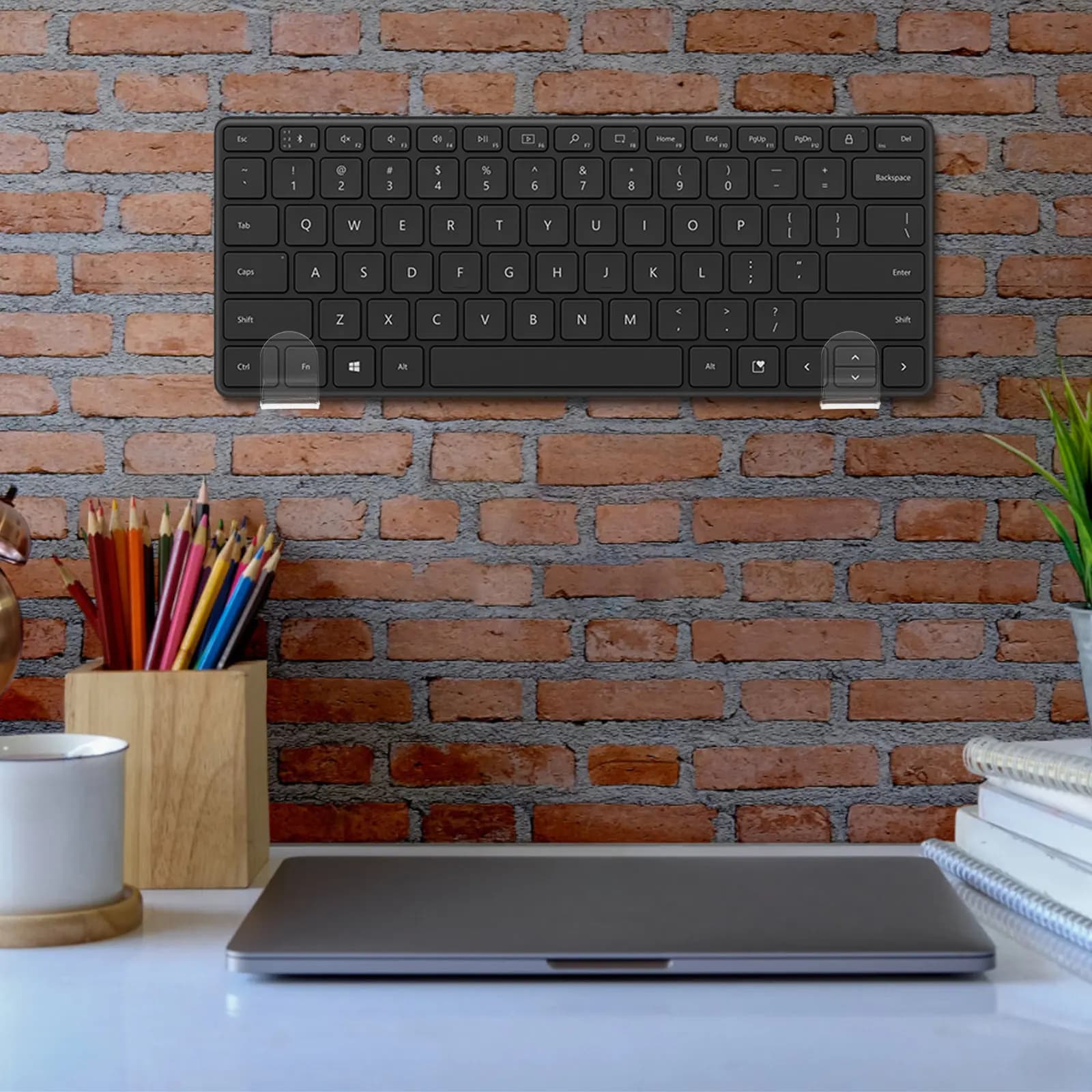 2Pcs Keyboard Wall Mount Rack Universal Metal Holder Gaming Mechanical Keyboard Storage Organizer Space Optimization