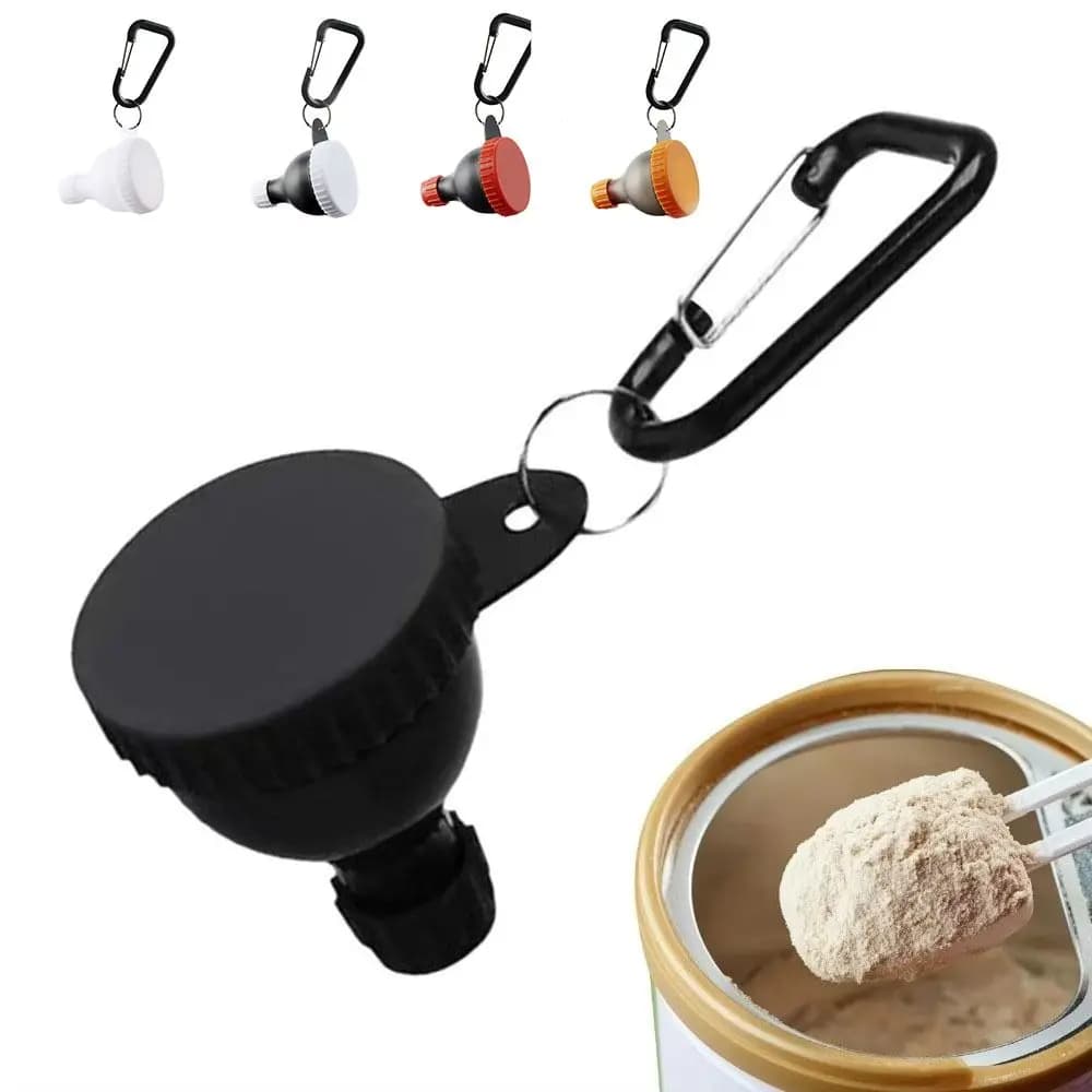 Mini 15 g/50 ml dust-proof protein bottle with carabiner box of medicines with keychain reinforced cap open air sports napkin