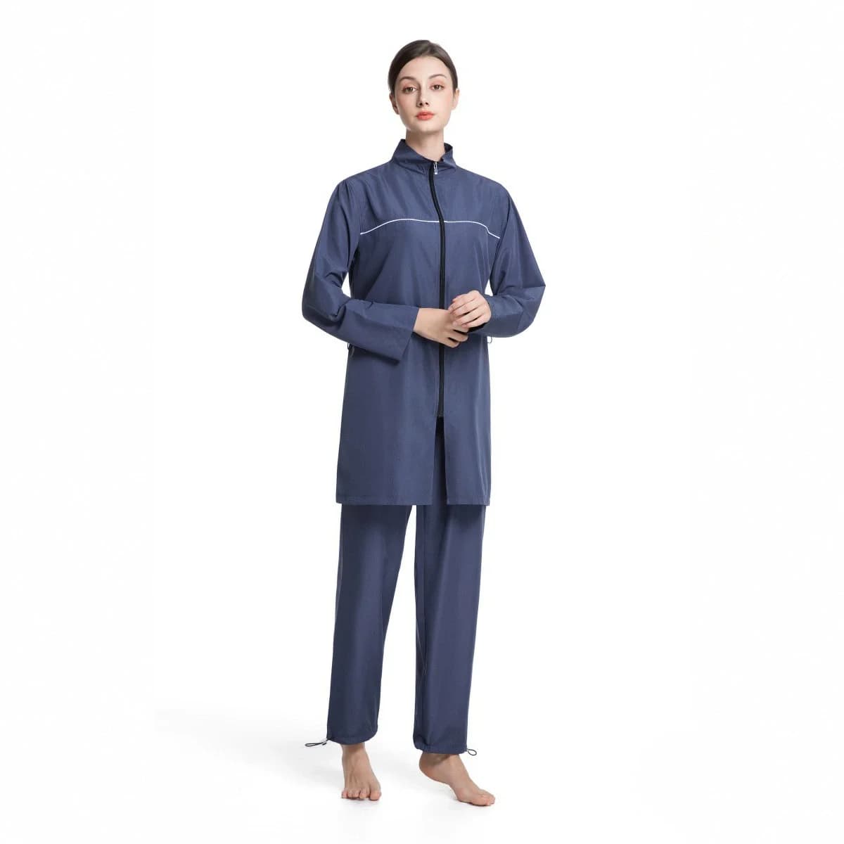 Costume da bagno da surf del sud-est asiatico con protezione solare conservatrice in 3 pezzi per sport all'aria aperta da donna musulmana del Medio Oriente arabo