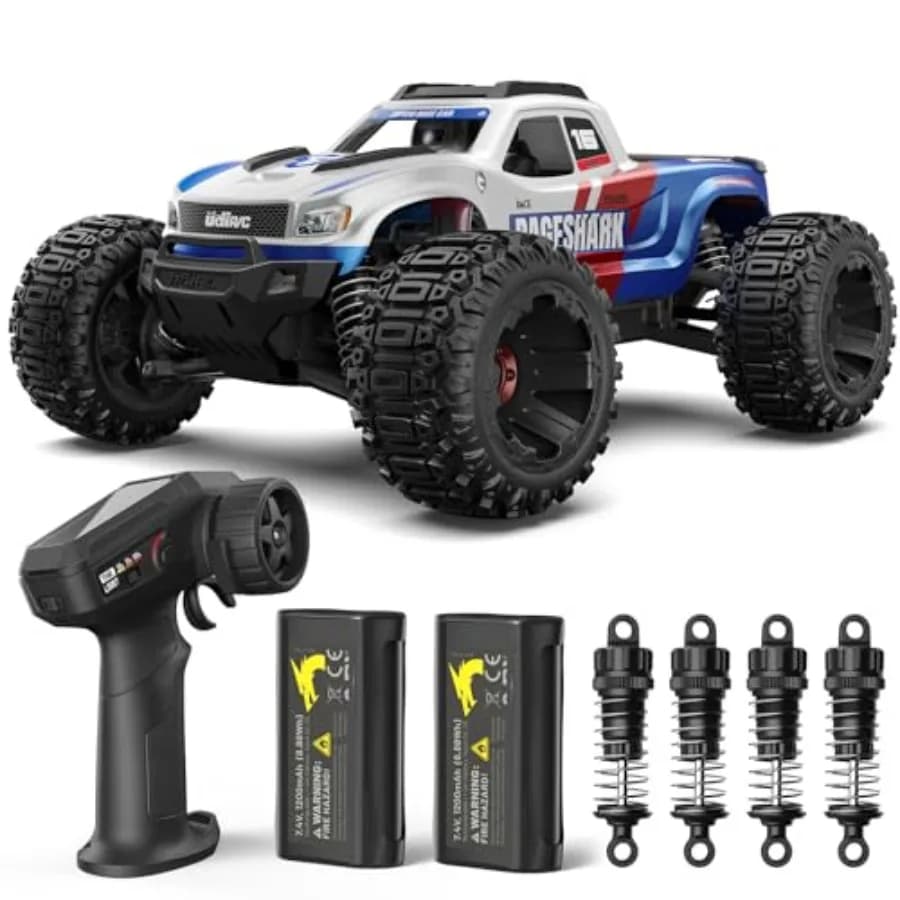 Auto RC Veloci per Adulti, Aggiornabili, 56 MPH, 4X4 Fuoristrada, 2.4Ghz RTR 1:16, Auto Telecomandata Monster per Tutti i Terreni