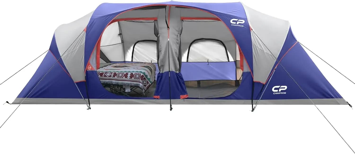 Tenda da campeggio per famiglie da 12 persone, impermeabile e antivento, 3 stanze, facile da montare con borsa per il trasporto - 20' x 9' x 72"