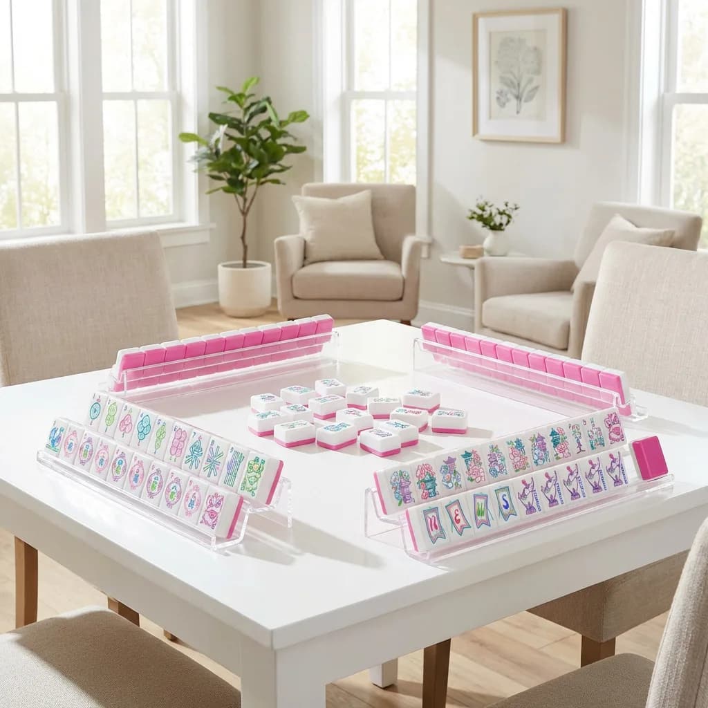 Professional Luxury Modern American Mahjong Set 166 Standard Acrylic Tiles Eco-Friendly Tile Rack & Pusher Optional