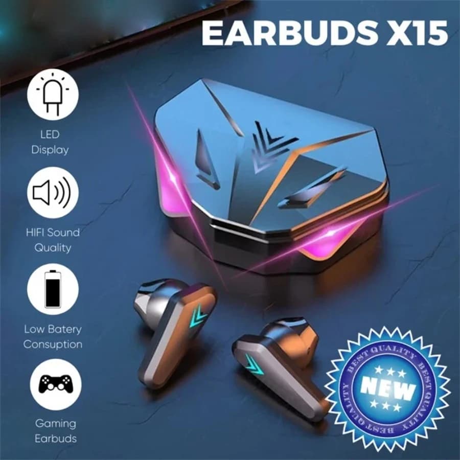 X15 TWS Wireless Headset Bluetooth Headphones 65ms Low Latency Esport Headphones Gamer with Microphone for iPhone Smartphone