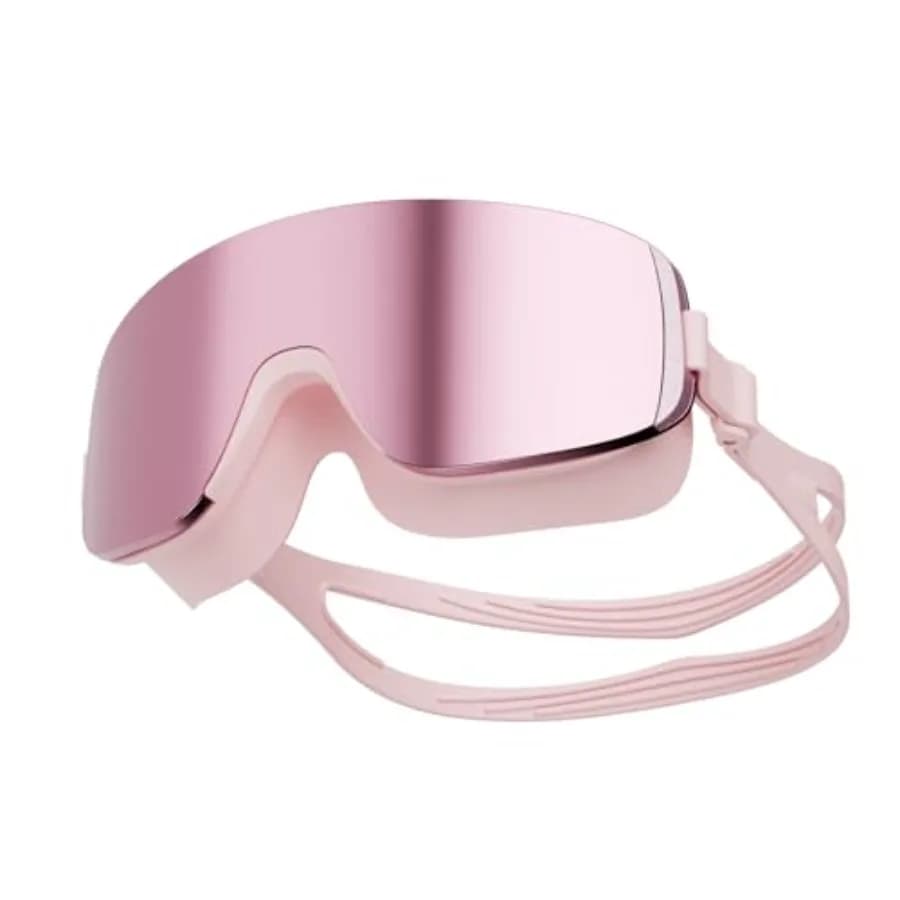Swim Goggles Adult UV Protection Anti Fog Leak-Proof Swimming Goggles for Pool Beach Use Polycarbonate Lens Black Frame with Bl