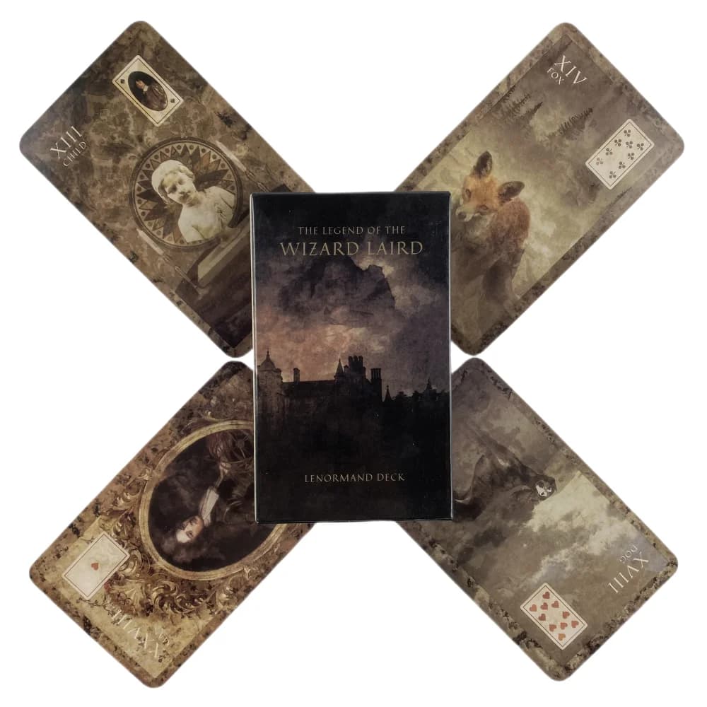 The Legend Of The Wizard Laird Lenormand Cards Oracle A 39 English Divination Edition Deck Borad Games