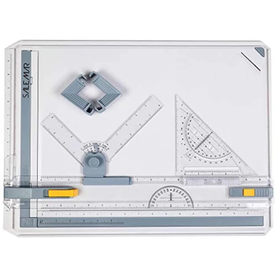 Tavolo da Disegno A3 con Scala in Pollici, Set di Strumenti per Schizzi Architettonici e Grafici