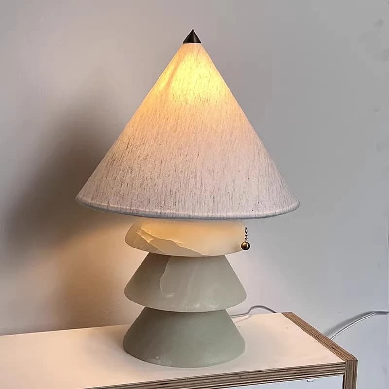 Lampada da scrivania in marmo naturale di lusso nordico leggero hotel letto e colazione camera da letto atmosfera creativa decorazione lampada da comodino lampada da notte
