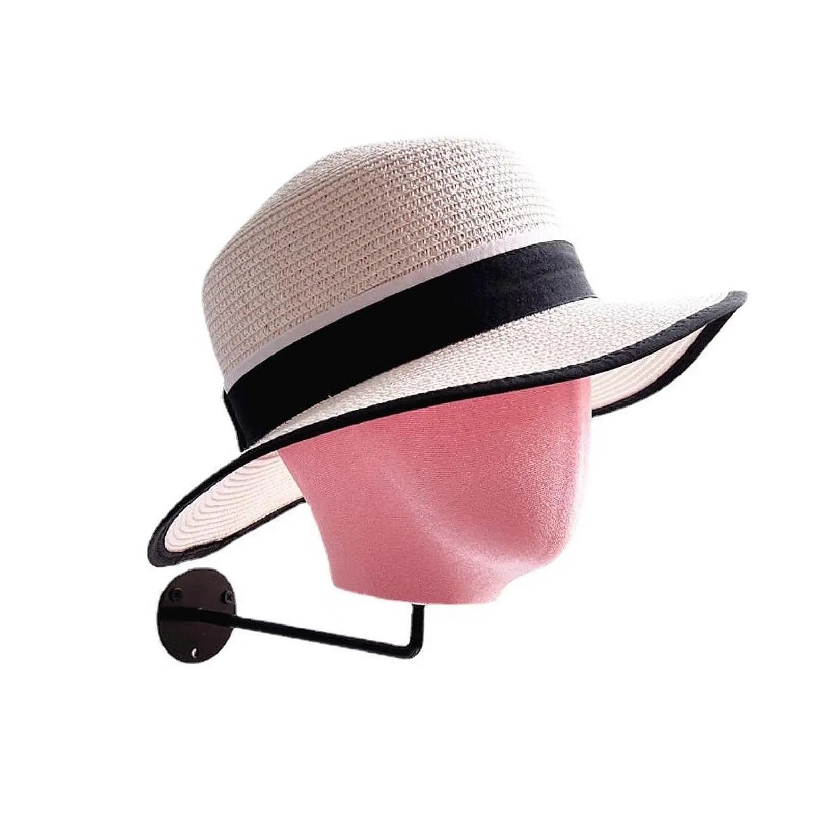 Supporto da parete per testa di manichino per cappelli, robusto, facile da usare, liscio, espositore per cappelli, per decorazioni di oggetti di scena per negozi