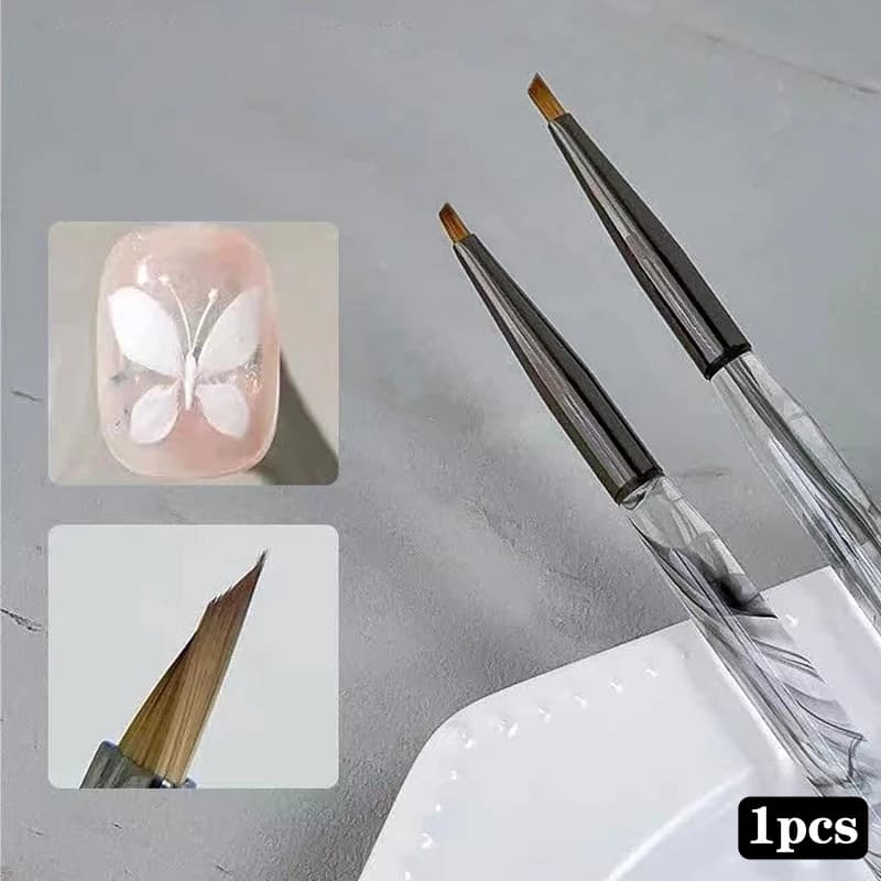 Pennello Triangolare per Nail Art, Pennello con Punte 3D per Modelli, Strumenti per Manicure Fai-da-Te con Gel UV Acrilico e Fototerapia