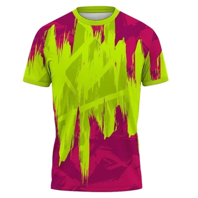 Nuova T-shirt 3D con stampa Graffiti 2026, girocollo a maniche corte, stile famiglia, per adulti e bambini, ad asciugatura rapida e traspirante per sport all'aperto