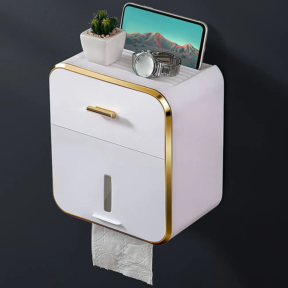Porta carta igienica da parete senza foratura per piastrelle in ceramica, marmo, acciaio inossidabile, superfici lisce, bagno, cucina