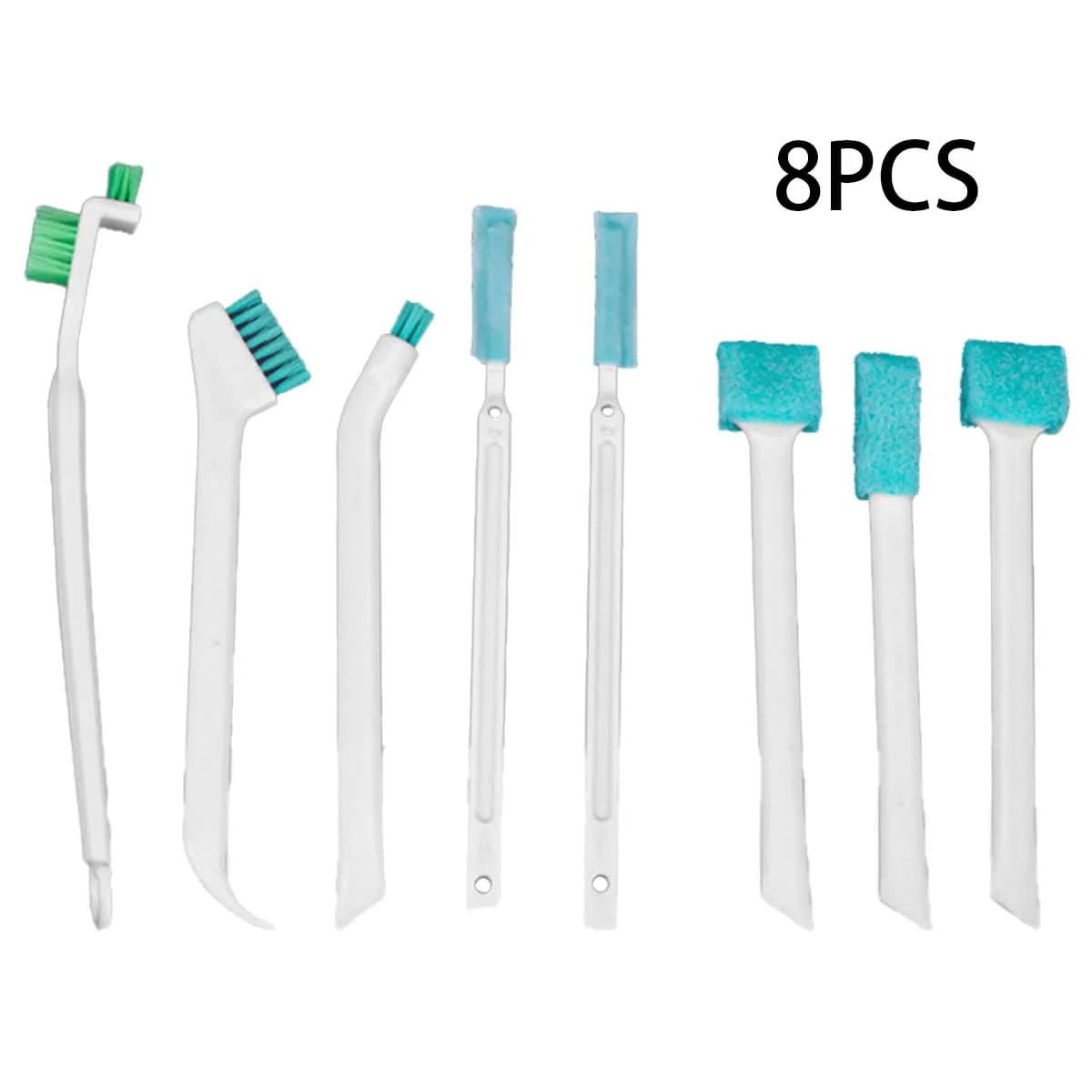 Set di 8 spazzole piccole per la pulizia di fessure, angoli, finestre, porte e scanalature, ideali per la pulizia di piccoli spazi.