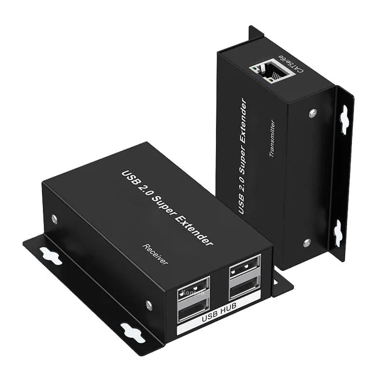USB2.0 Rj45 Extender su Single Ethernet Cat6 trasmettitore di estensione da USB a Rj45 per stampante Webcam Touch Screen tastiera Mouse