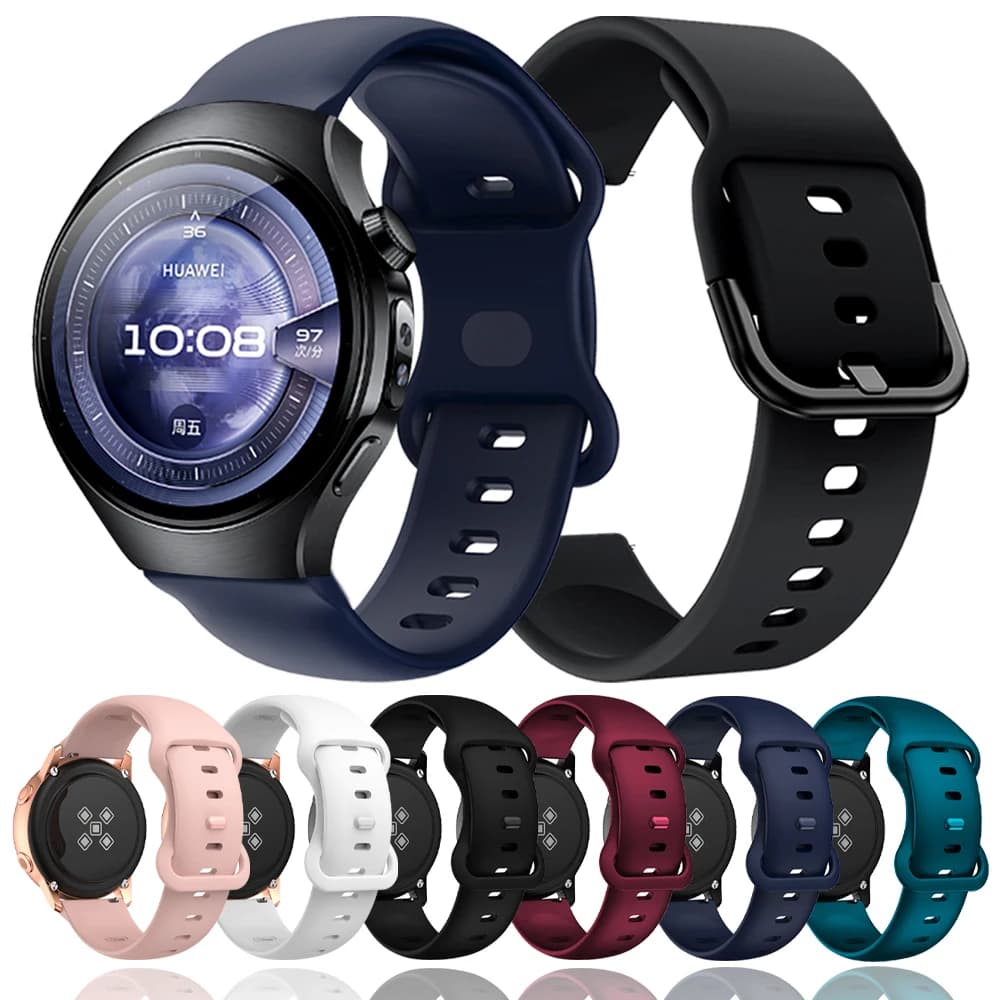 20mm 22mm cinturino intelligente in silicone per HUAWEI WATCH 5 46mm 4 Pro braccialetto morbido per HUAWEI WATCH GT 5 Pro GT5 GT4 GT3 GT2 cinturino sportivo