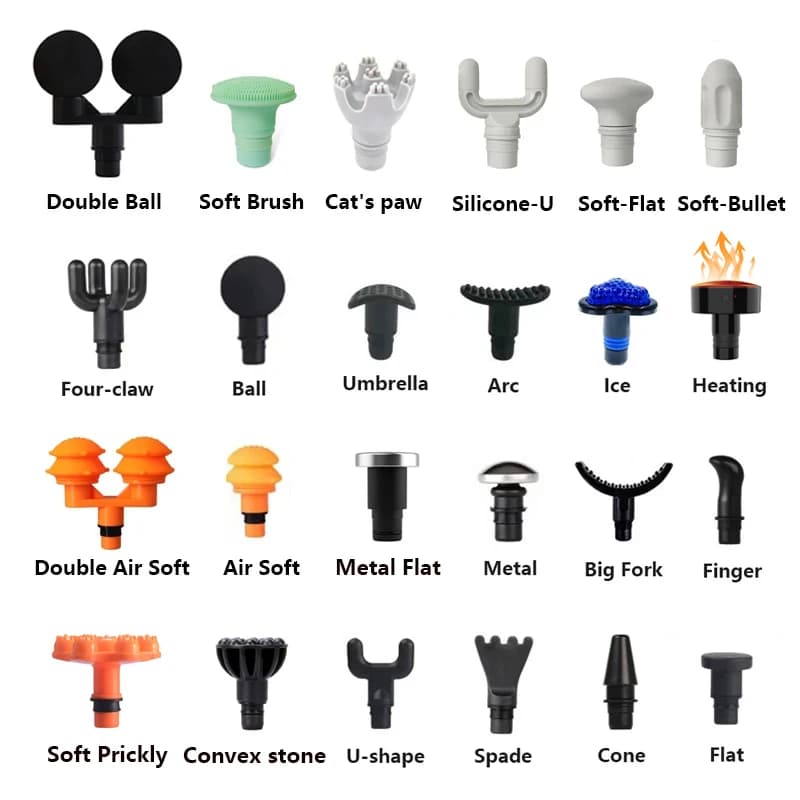 Various styles of head for massage with band gun, 19 mm caliber, universal type