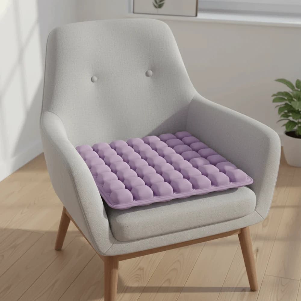 Cuscino per sedia 3D Air Cell, quadrato, leggero, ergonomico, traspirante, ad alta resilienza, gonfiabile, per lunghe sedute
