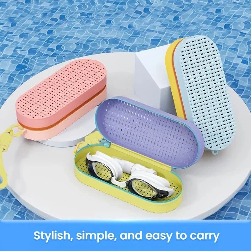 Desk Silicone Eyewear Box, Anti-fall, Breathable, Scratch Resistant, Swimming Glass Protective Case