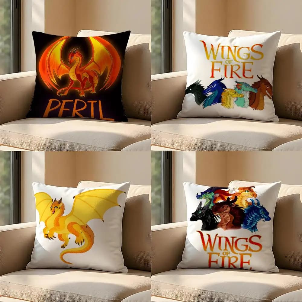 Fodera per cuscino Book Wings of Fire, per divano, soggiorno, camera da letto, cuscino per testiera, cuscino quadrato per il riposo