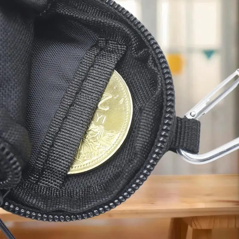 ⭐ 1 Pezzo Portachiavi Tattico EDC, Portamonete da Uomo, Borsa a Sacchetto con Cerniera, Portachiavi da Esterno