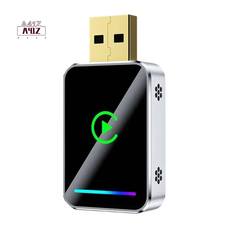 A41Z-2IN1 Adattatore USB Wireless per Carplay e Android Auto, Mini Box Intelligente Plug & Play per Convertire Carplay Cablato in Wireless